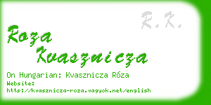 roza kvasznicza business card